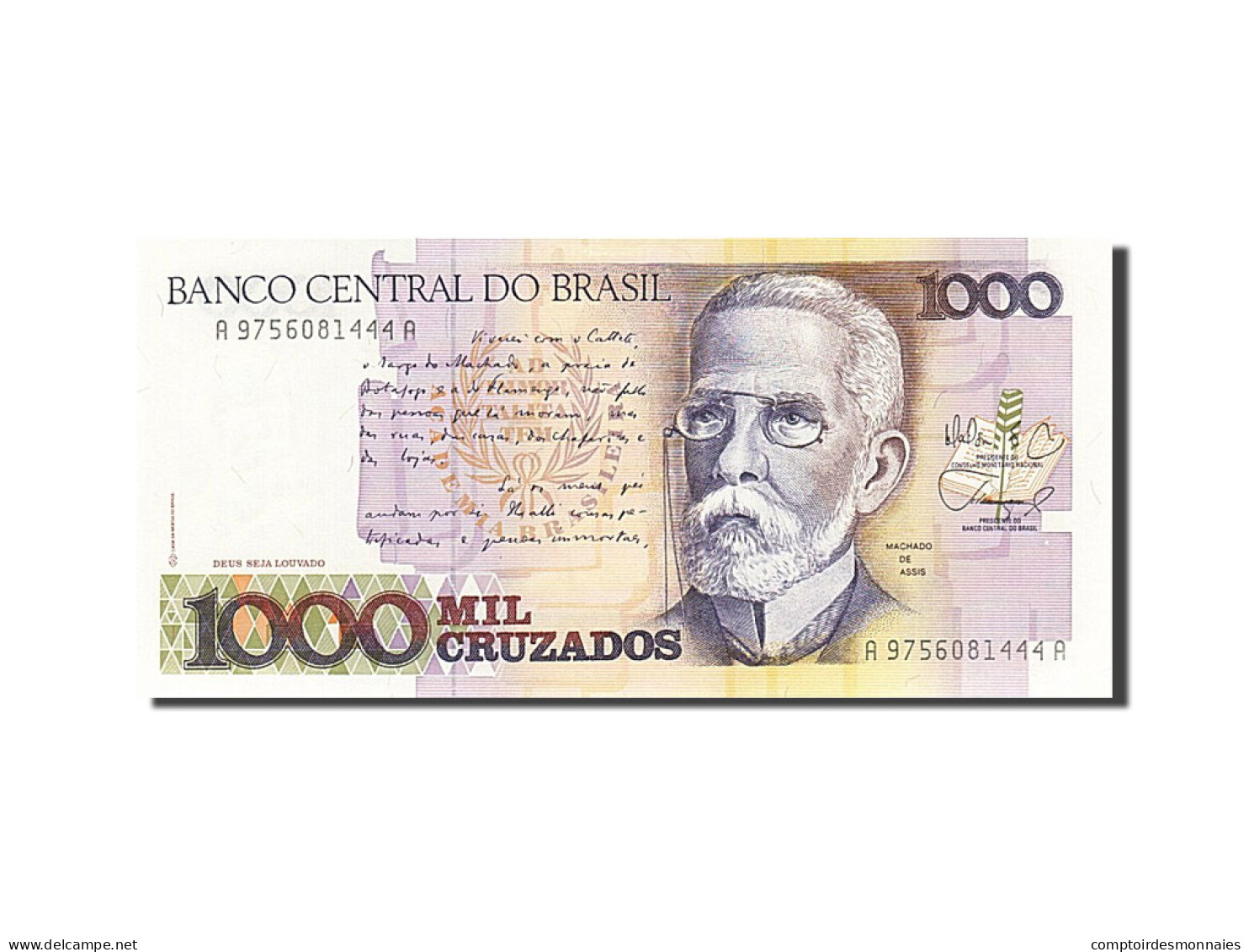 Billet, Brésil, 1000 Cruzados, 1988, NEUF - Brésil