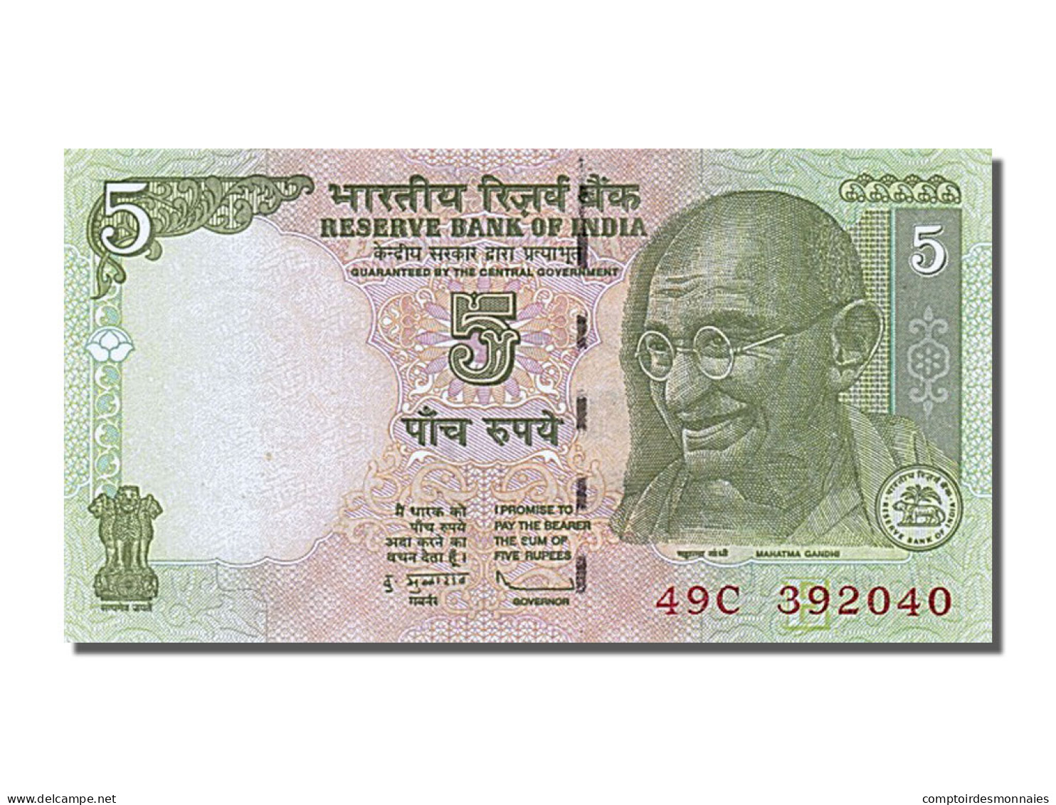 Billet, India, 5 Rupees, 2009, NEUF - Inde