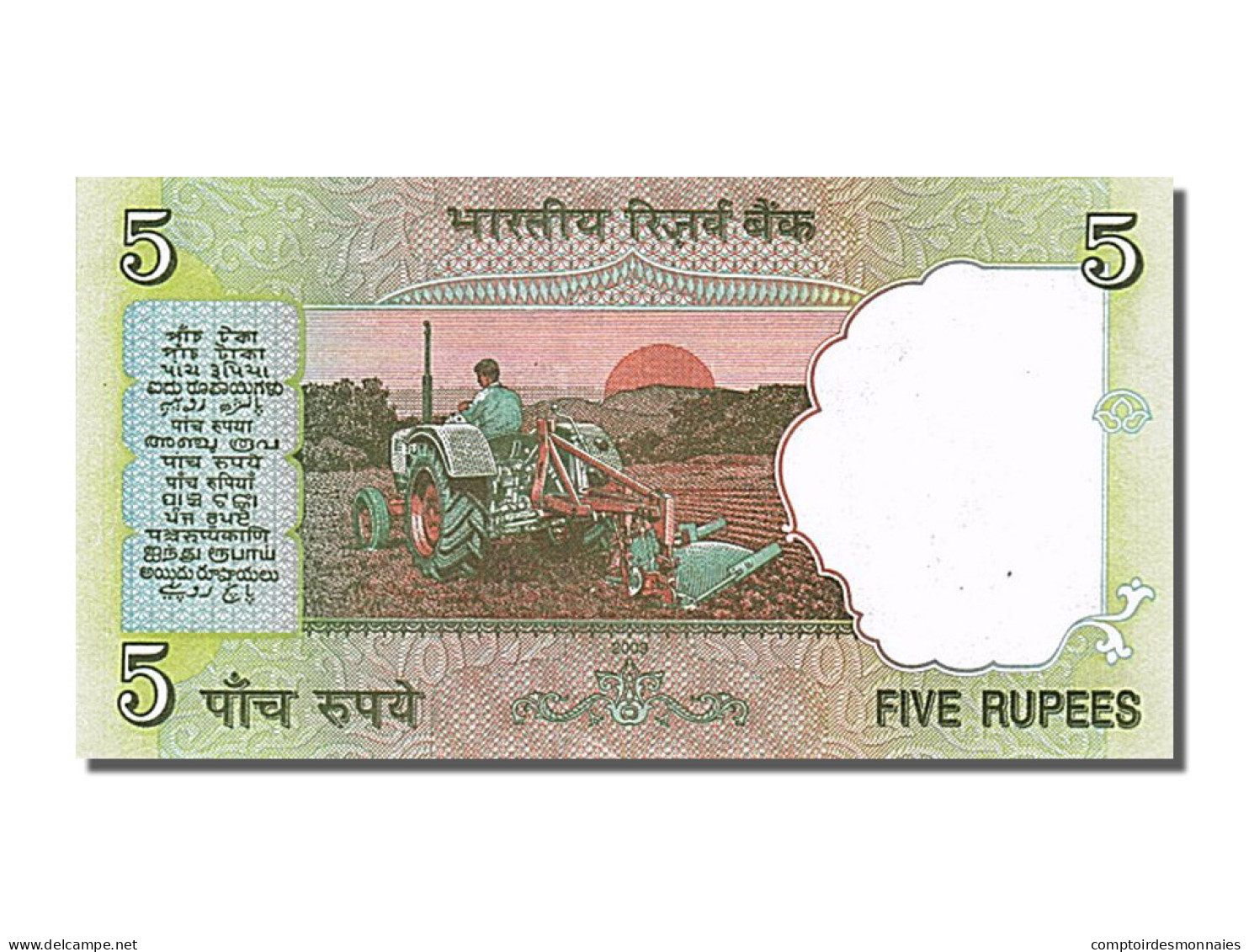 Billet, India, 5 Rupees, 2009, NEUF - India