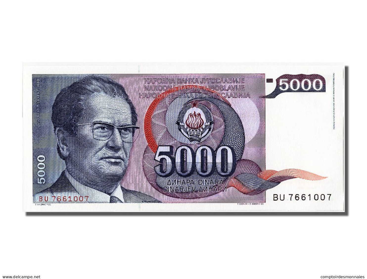 Billet, Yougoslavie, 5000 Dinara, 1985, 1985-05-01, NEUF - Yougoslavie