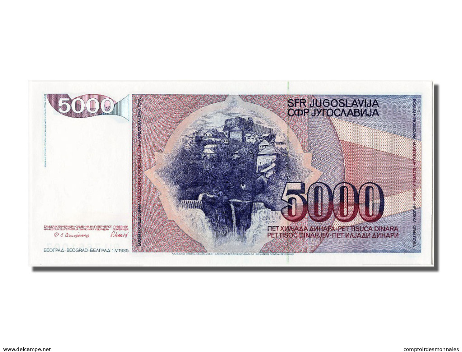 Billet, Yougoslavie, 5000 Dinara, 1985, 1985-05-01, NEUF - Yugoslavia