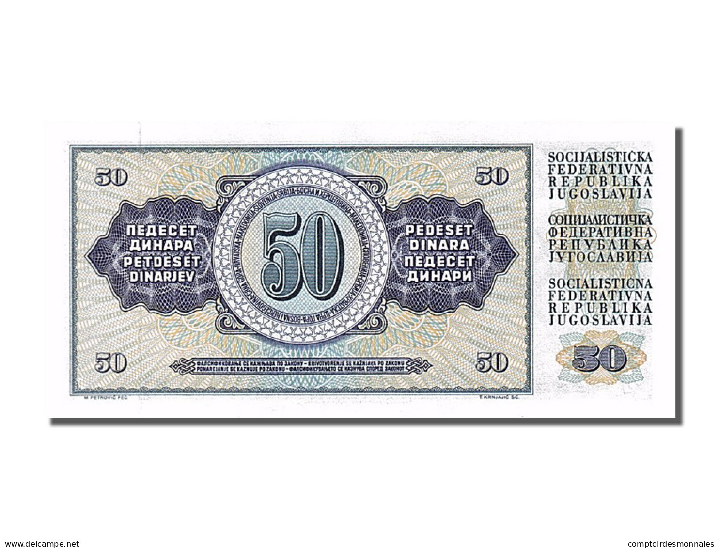 Billet, Yougoslavie, 50 Dinara, 1968, 1968-05-01, NEUF - Jugoslavia