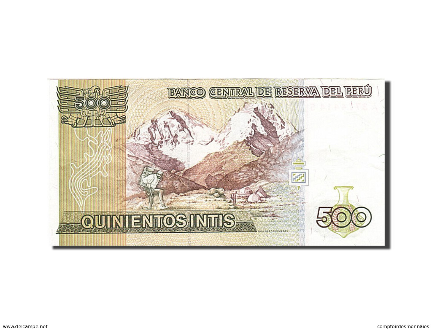 Billet, Pérou, 500 Intis, 1987, 1987-06-26, KM:134b, SUP - Pérou