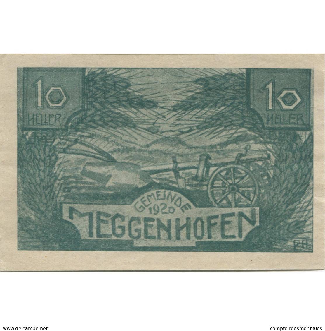 Billet, Autriche, Meggenhofen, 10 Heller, Champs 1920-12-31, SPL Mehl:FS 603Ia - Austria