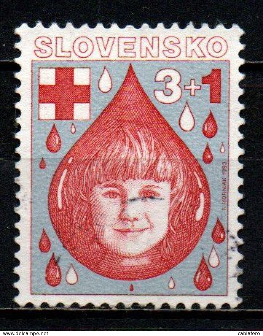 SLOVACCHIA - 1993 - CROCE ROSSA - USATO - Used Stamps