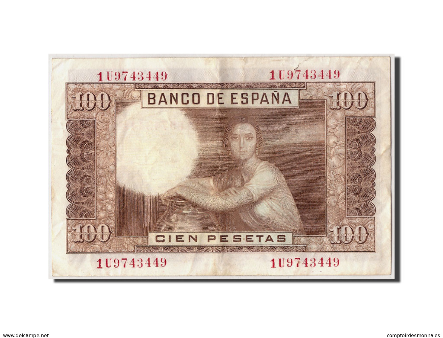 Billet, Espagne, 100 Pesetas, 1953, 1953-04-07, TTB - 100 Pesetas