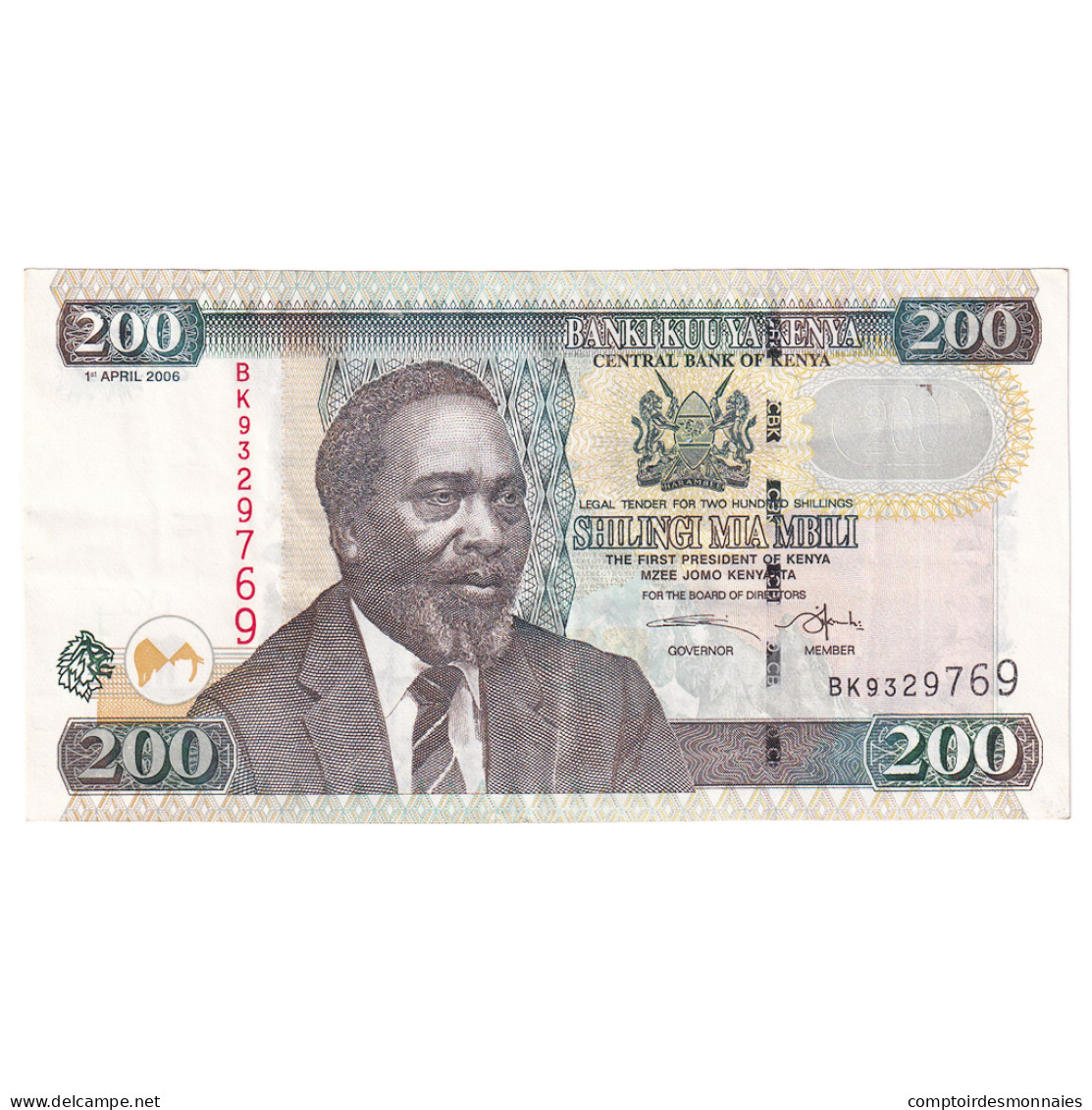 Billet, Kenya, 200 Shillings, 2006, 2006-04-01, KM:49b, NEUF - Kenia