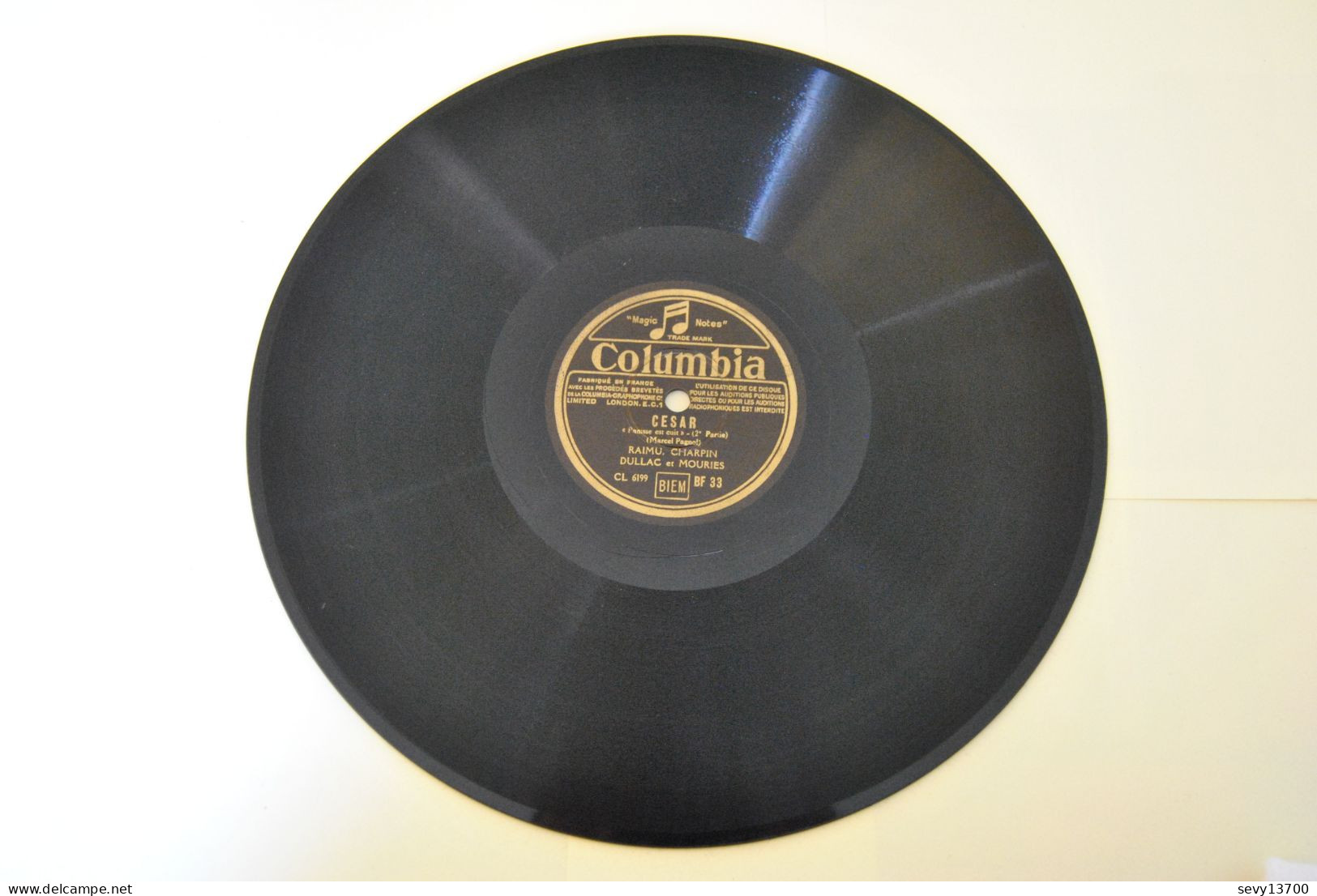 Raimu - César, Panisse Est Cuit, Partie 1 Et 2 - Disques Columbia 78 Tours - 78 Rpm - Schellackplatten