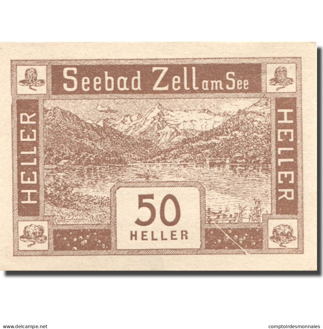 Billet, Autriche, Zell Am See, 50 Heller, Montagne, 1920 SPL Mehl:FS 1270I - Oesterreich