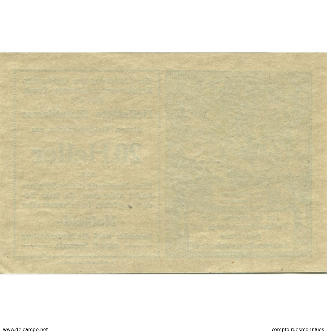 Billet, Autriche, Steinklamm, 20 Heller, Parchemin, 1920, SPL, Mehl:FS 1031a1 - Oesterreich