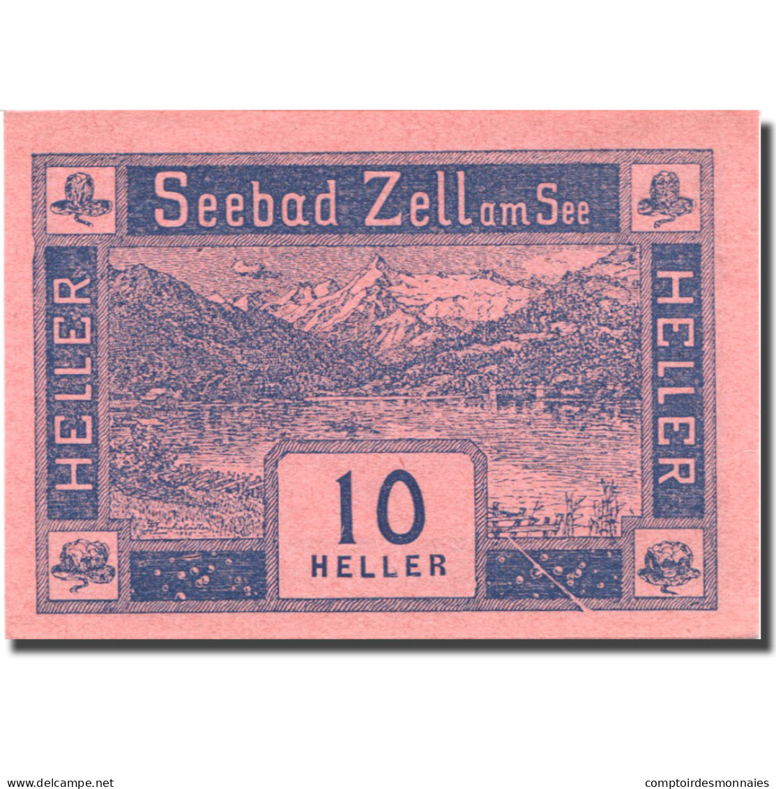 Billet, Autriche, Zell Am See, 10 Heller, Montagne, 1920 SPL Mehl:FS 1270I - Austria