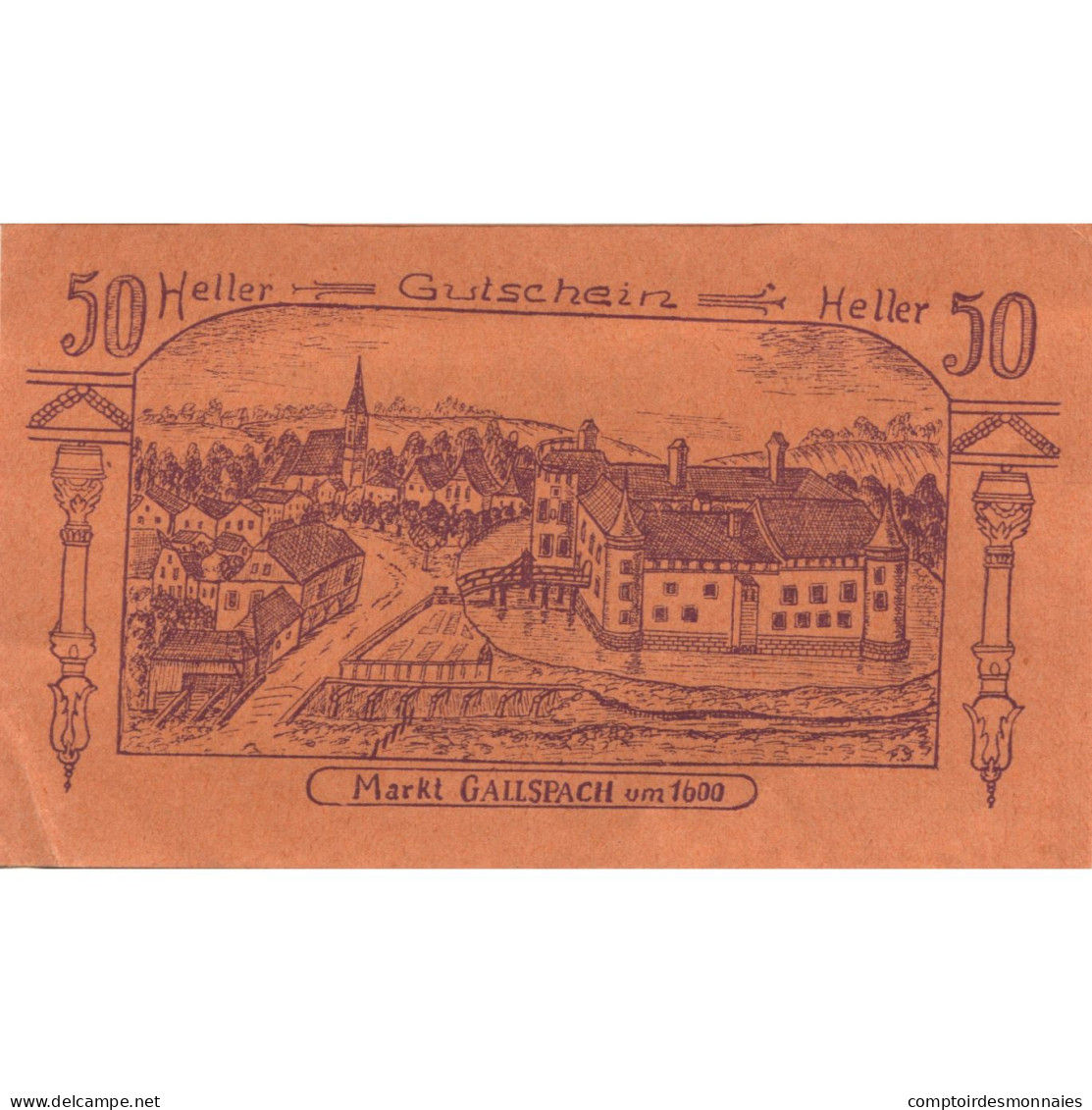Billet, Autriche, Gallspach, 50 Heller, Rue, 1920, SUP, Mehl:FS 219c - Oesterreich