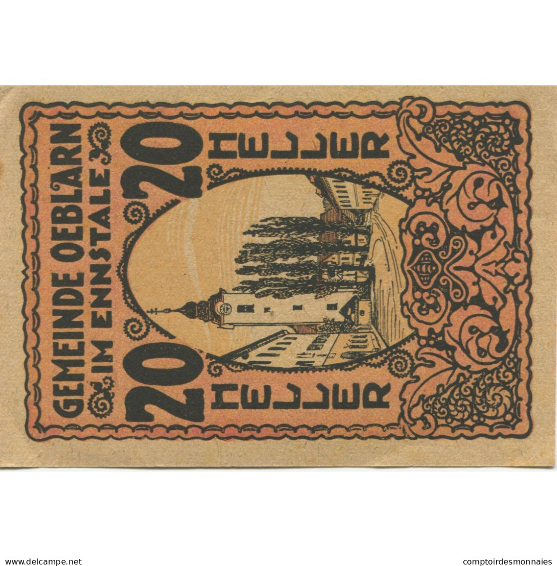 Billet, Autriche, Oeblarn, 20 Heller, Rue, 1920, 1920-10-31, SPL, Mehl:FS 700 - Oesterreich