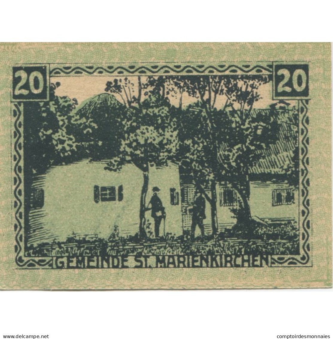 Billet, Autriche, Marienkirchen, 20 Heller, Rue, 1920, SPL, Mehl:FS 909a - Oesterreich