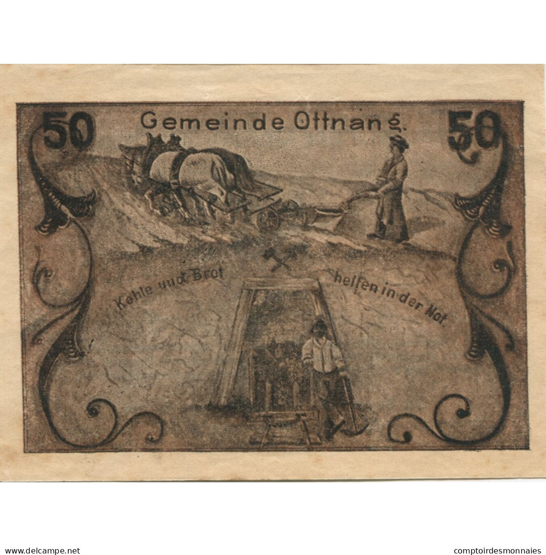Billet, Autriche, Ottnang, 50 Heller, Mine, 1920, 1920-12-31, SUP, Mehl:FS 718a - Oesterreich