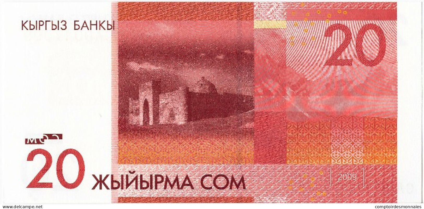 Billet, KYRGYZSTAN, 20 Som, 2009, NEUF - Kirgizïe