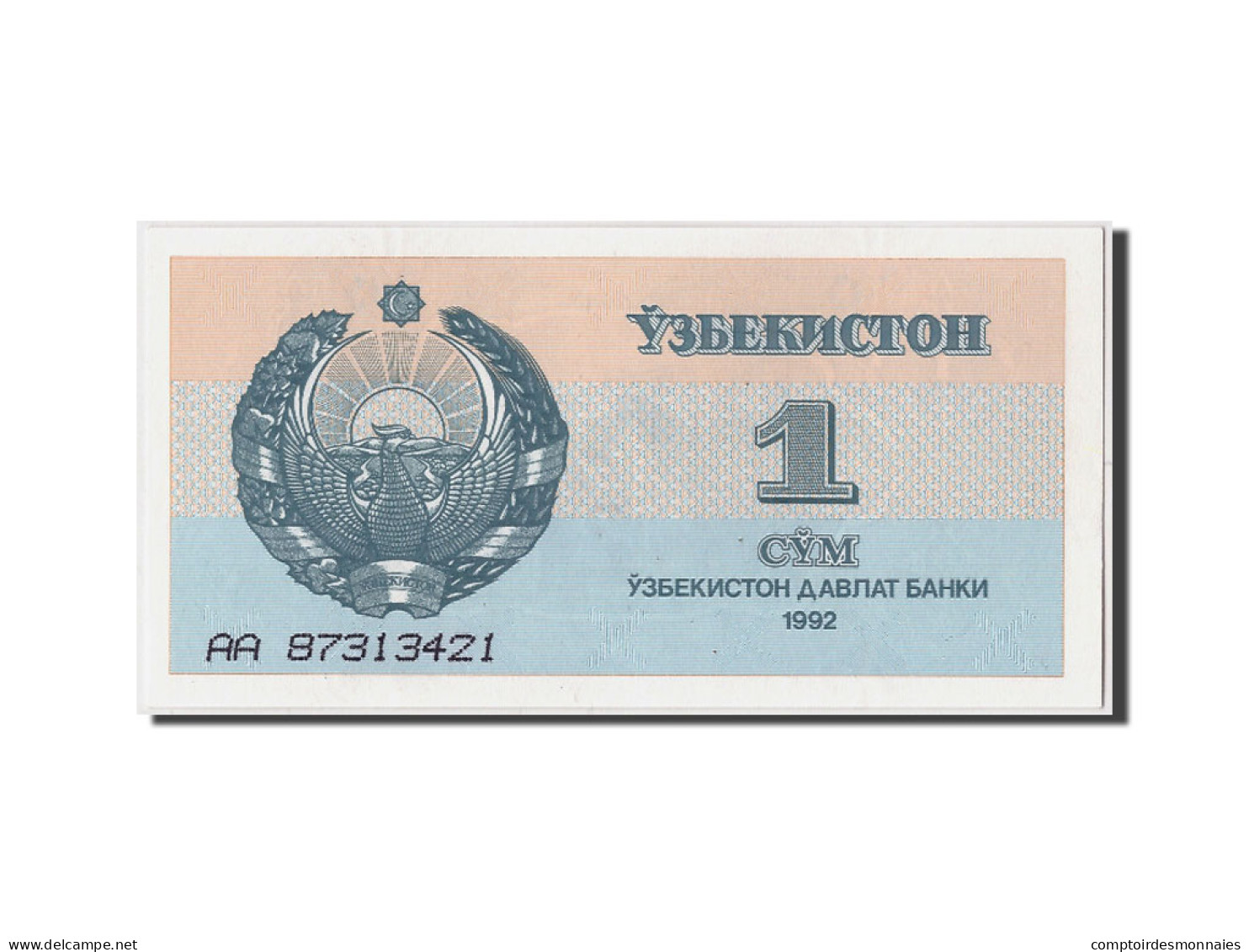 Billet, Uzbekistan, 1 Sum, 1992, SPL - Uzbekistán
