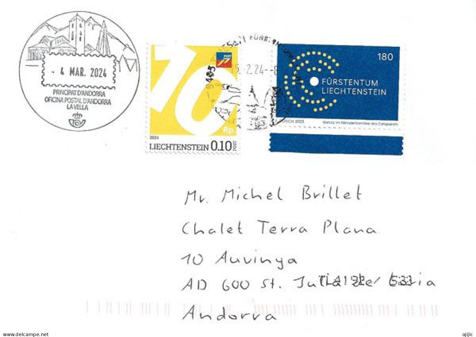 2023.PRESIDENCY OF THE COMMITTEE OF MINISTERS OF THE COUNCIL OF EUROPE.LETTER TO ANDORRA - Briefe U. Dokumente