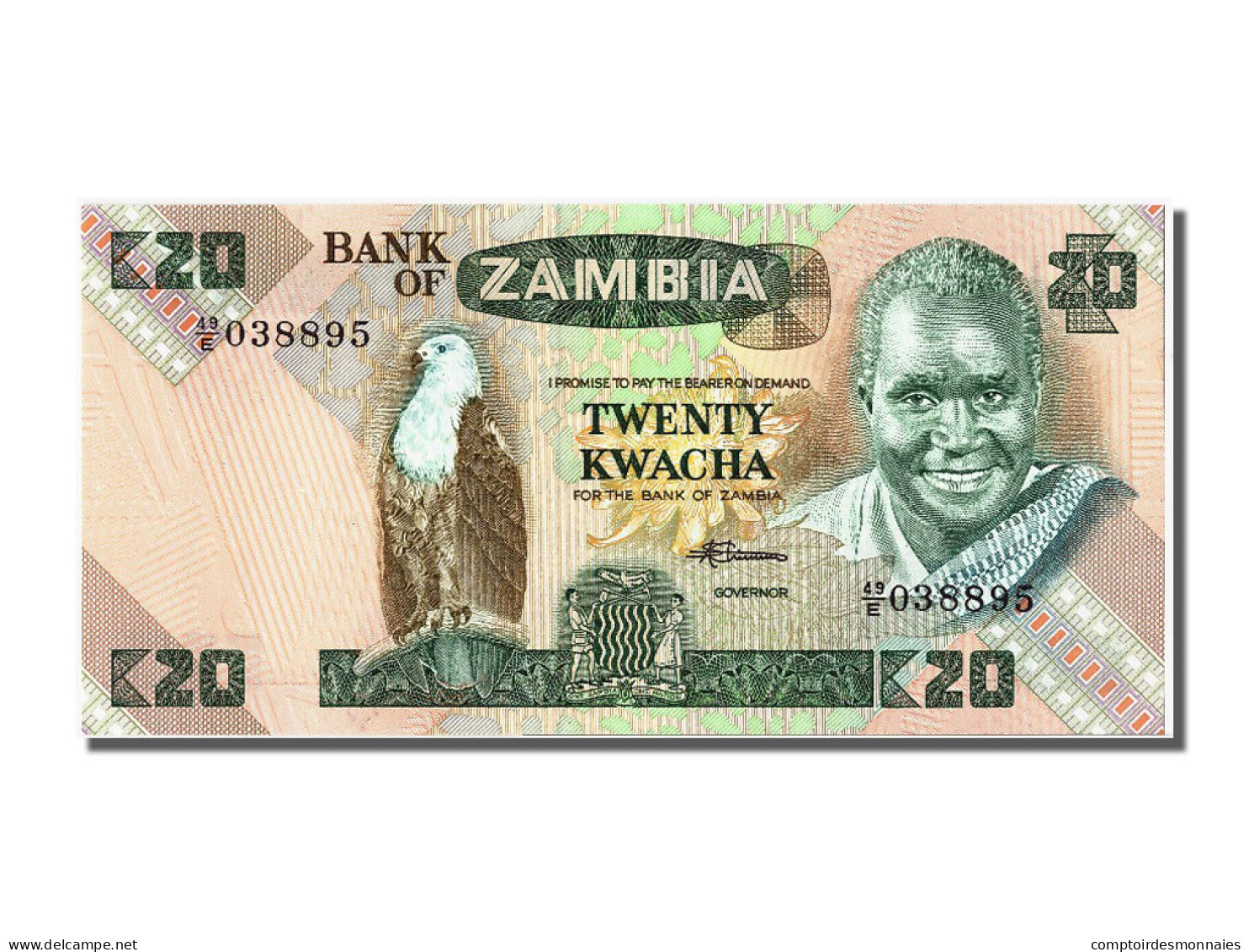 Billet, Zambie, 20 Kwacha, NEUF - Zambie