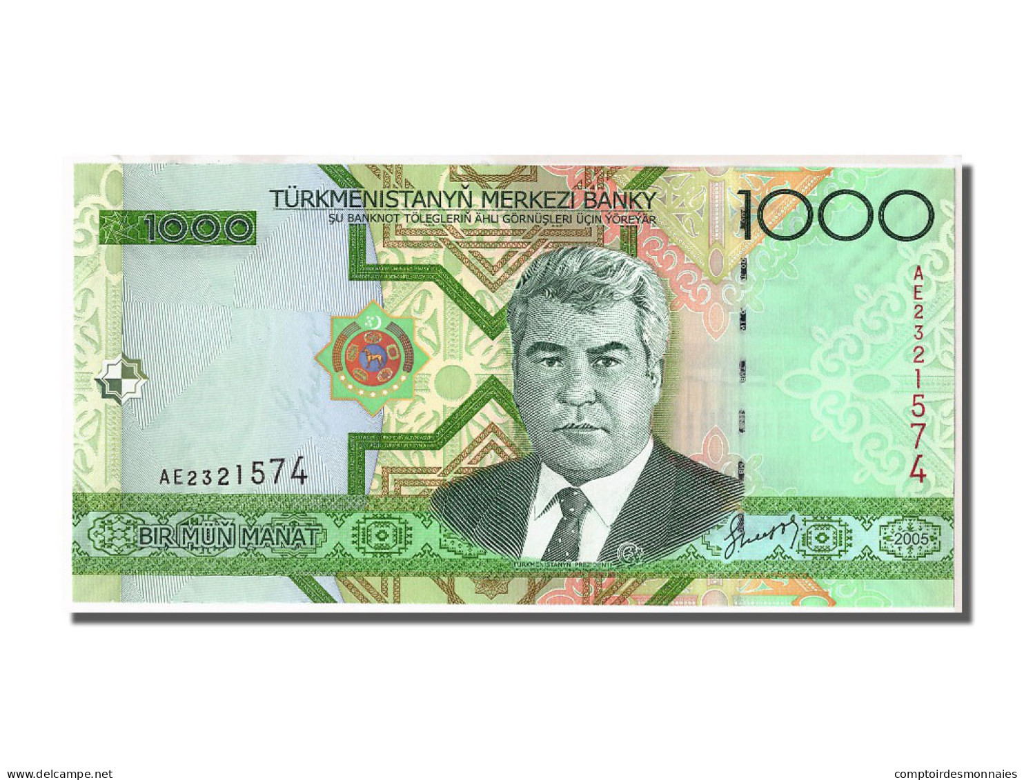 Billet, Turkmenistan, 1000 Manat, 2005, NEUF - Turkmenistán