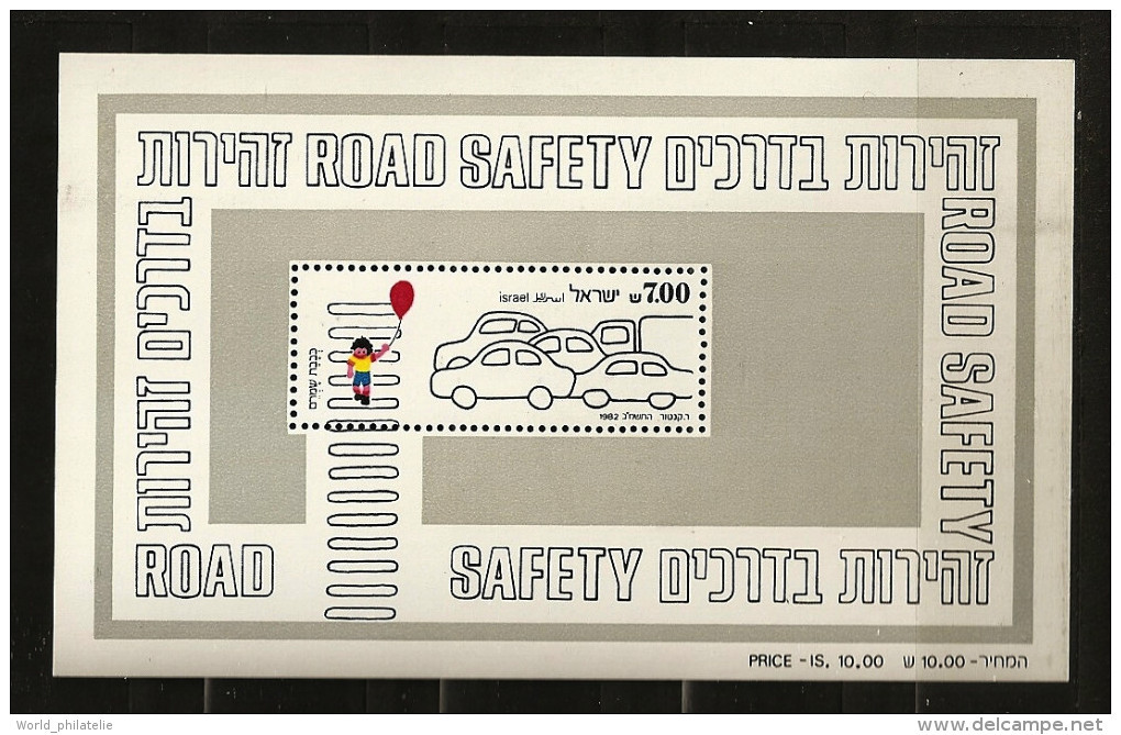 Israël Israel 1982 N° 820 Ou BF 21 ** Sécurité Routière, Camion, Voiture, Automobile, Passage Piéton, Ballon, Enfant - Neufs (avec Tabs)