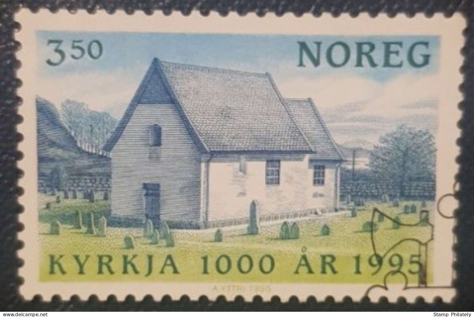 Norway 3.5Kr Stamp Church - Gebraucht
