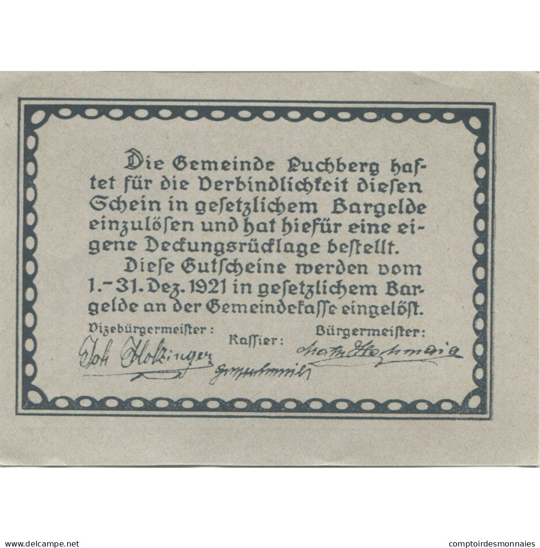 Billet, Autriche, Puchberg, 50 Heller, Château 1921-12-31, SPL, Mehl:FS 785a - Austria