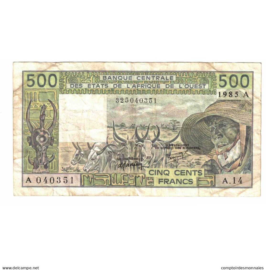 Billet, Communauté économique Des États De L'Afrique De L'Ouest, 500 Francs - West-Afrikaanse Staten