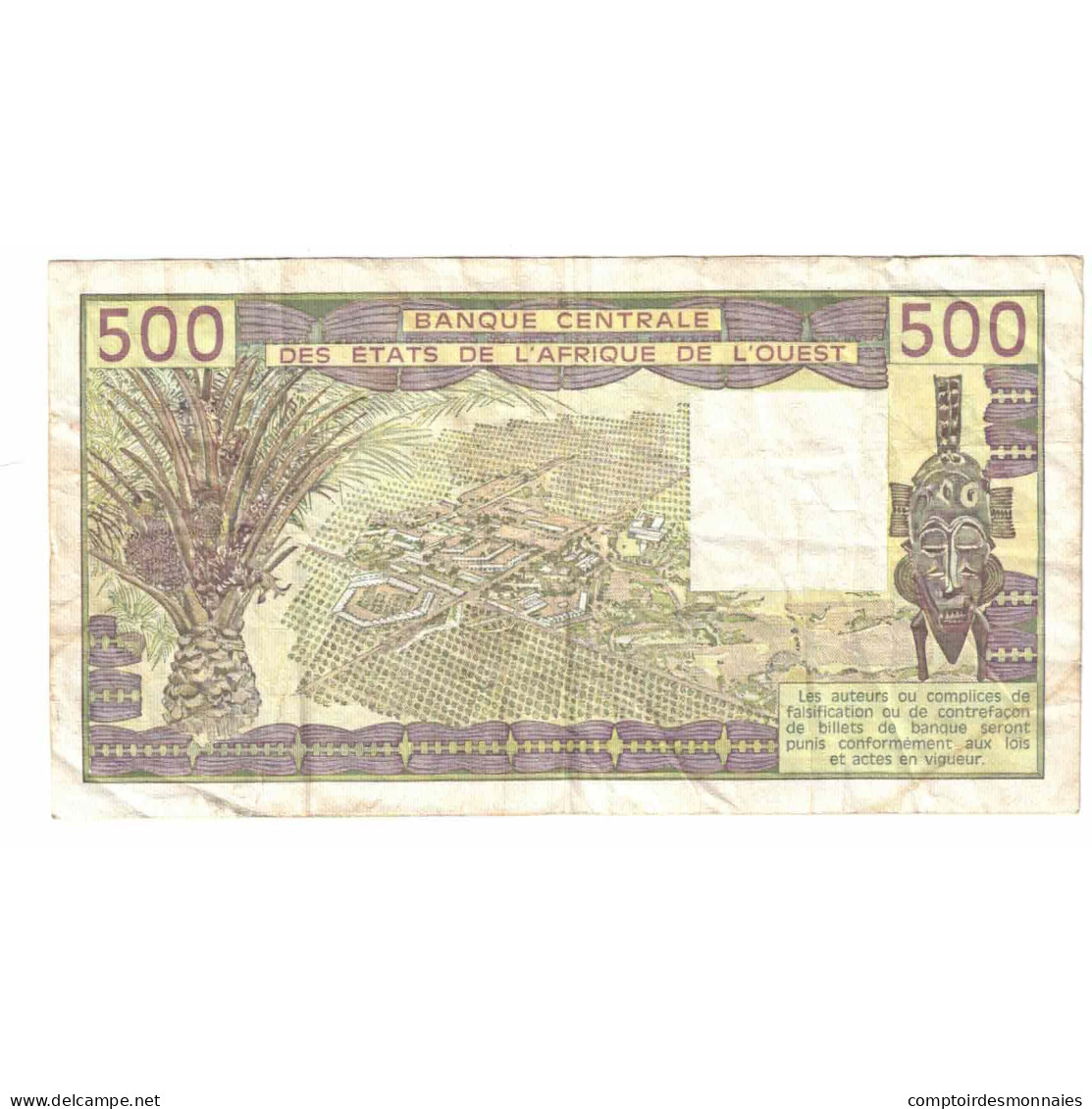 Billet, Communauté économique Des États De L'Afrique De L'Ouest, 500 Francs - West African States