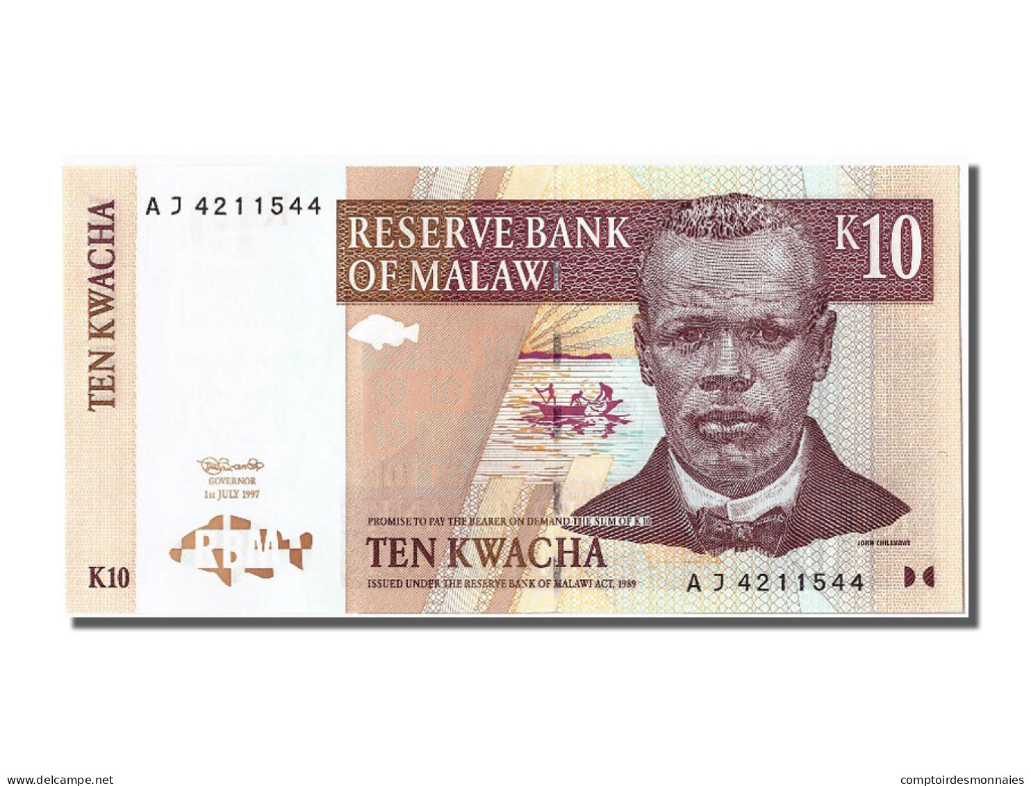 Billet, Malawi, 10 Kwacha, 1997, 1997-07-01, NEUF - Malawi