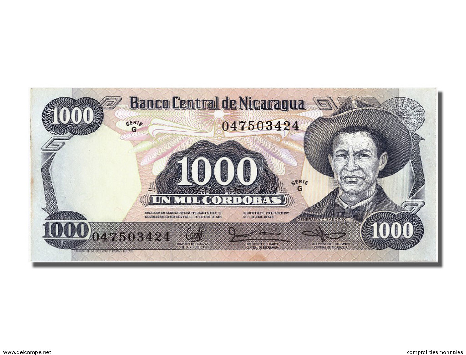 Billet, Nicaragua, 1000 Cordobas, 1987, NEUF - Nicaragua