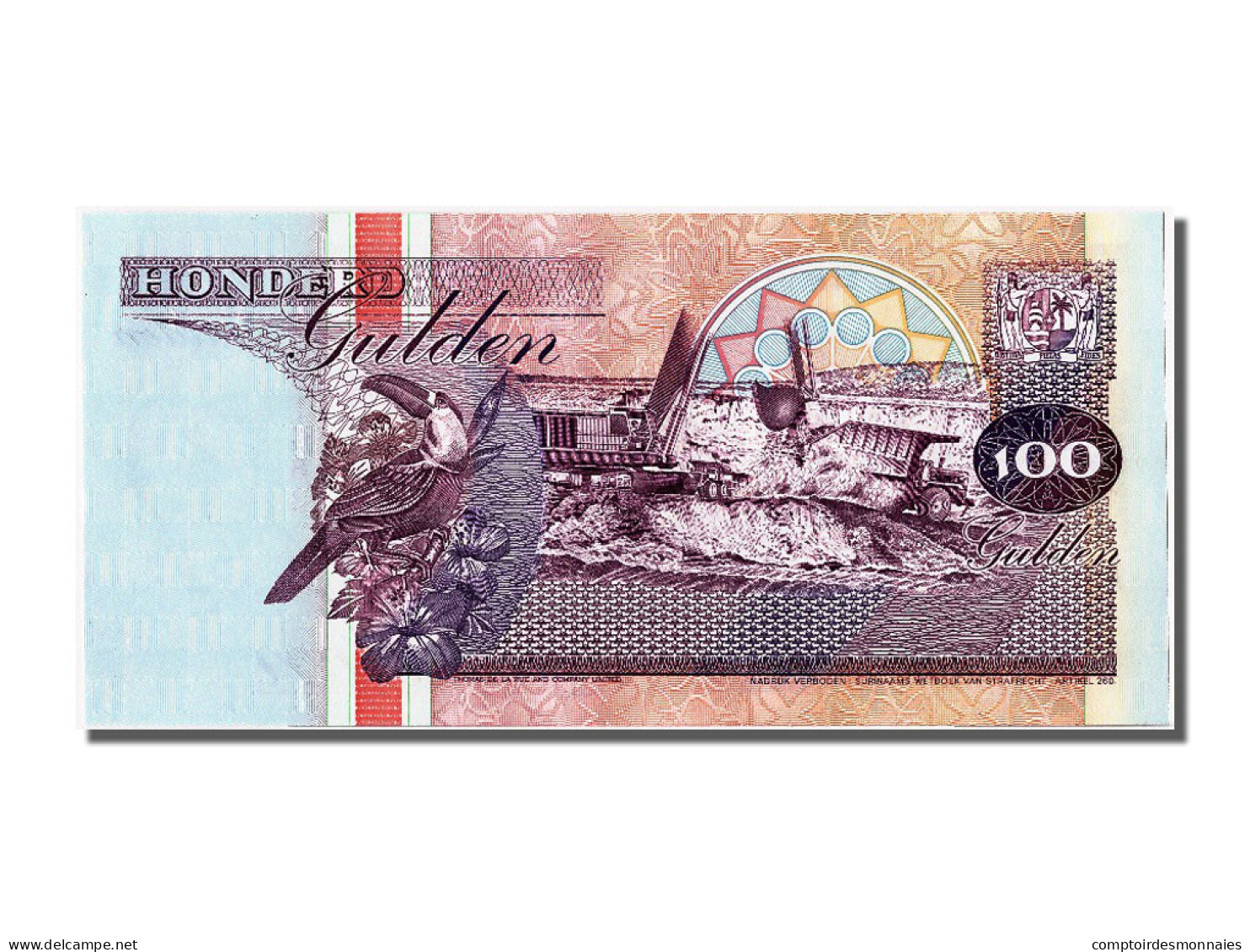 Billet, Suriname, 100 Gulden, 1998, 1998-02-10, NEUF - Suriname