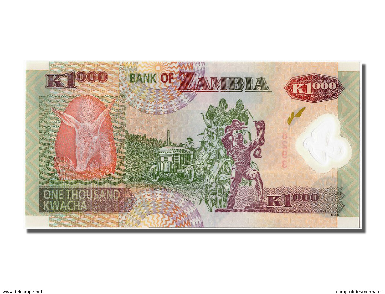 Billet, Zambie, 1000 Kwacha, 2009, NEUF - Zambia