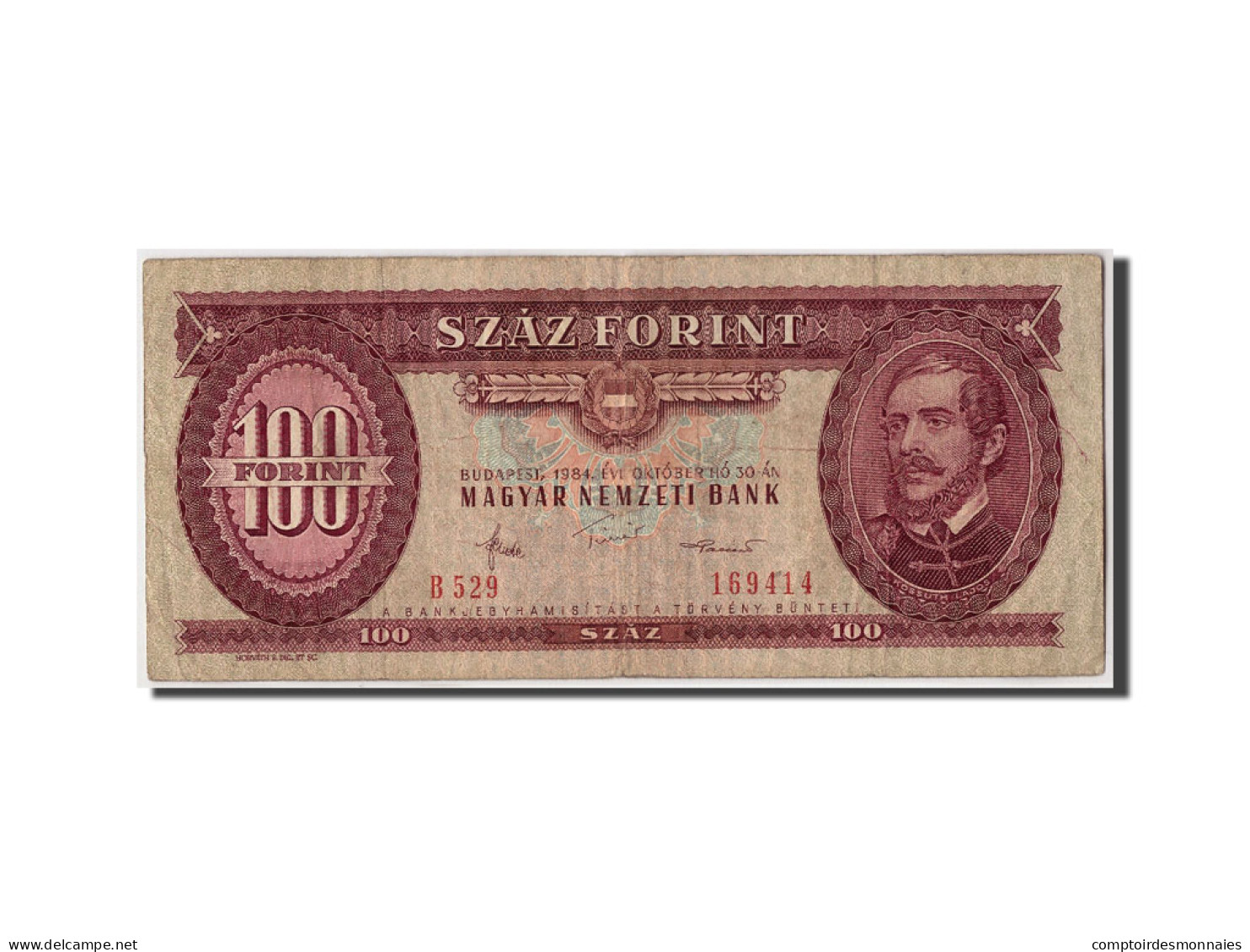 Billet, Hongrie, 100 Forint, 1984, 1984-10-30, TB - Hungría