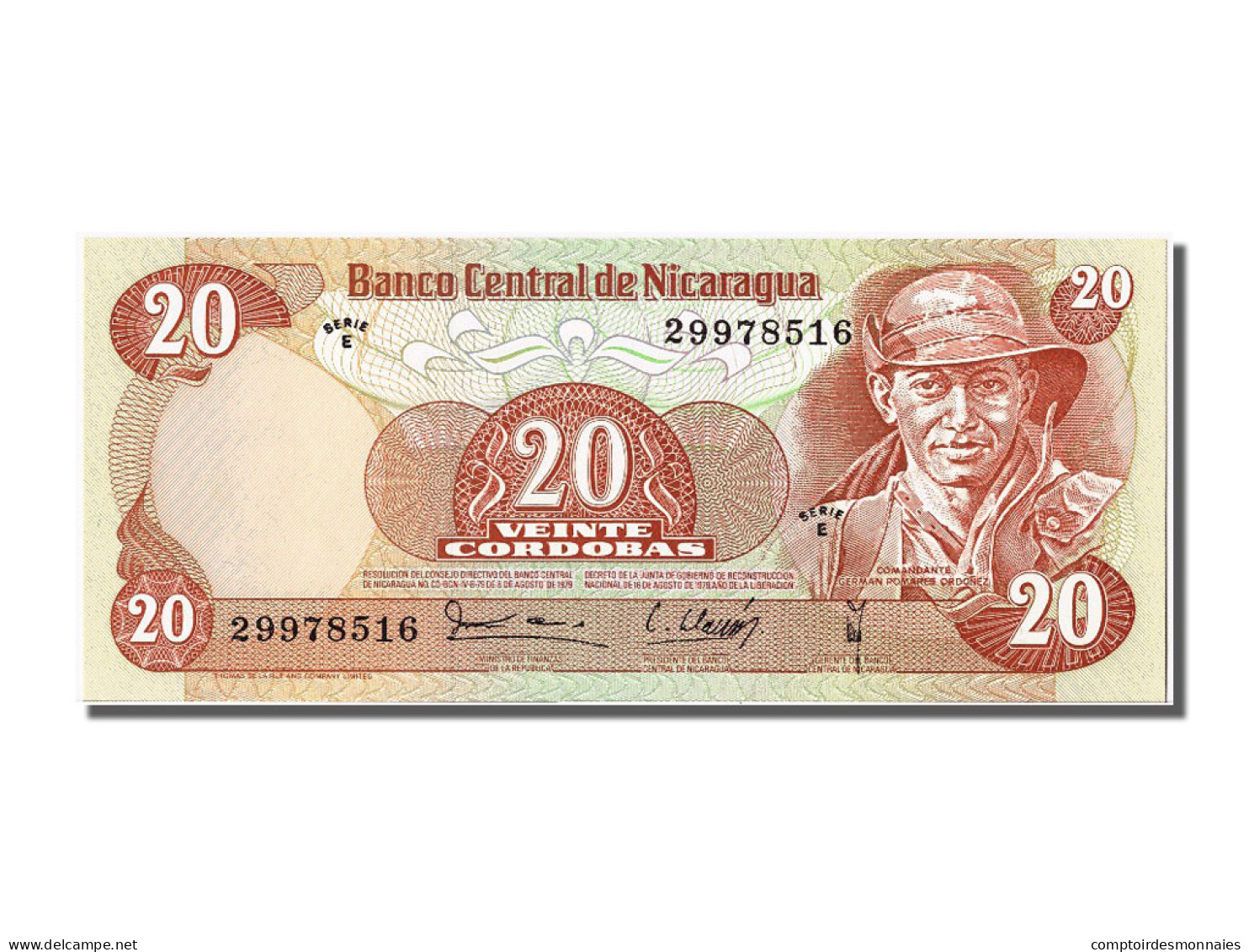 Billet, Nicaragua, 20 Cordobas, 1979, NEUF - Nicaragua