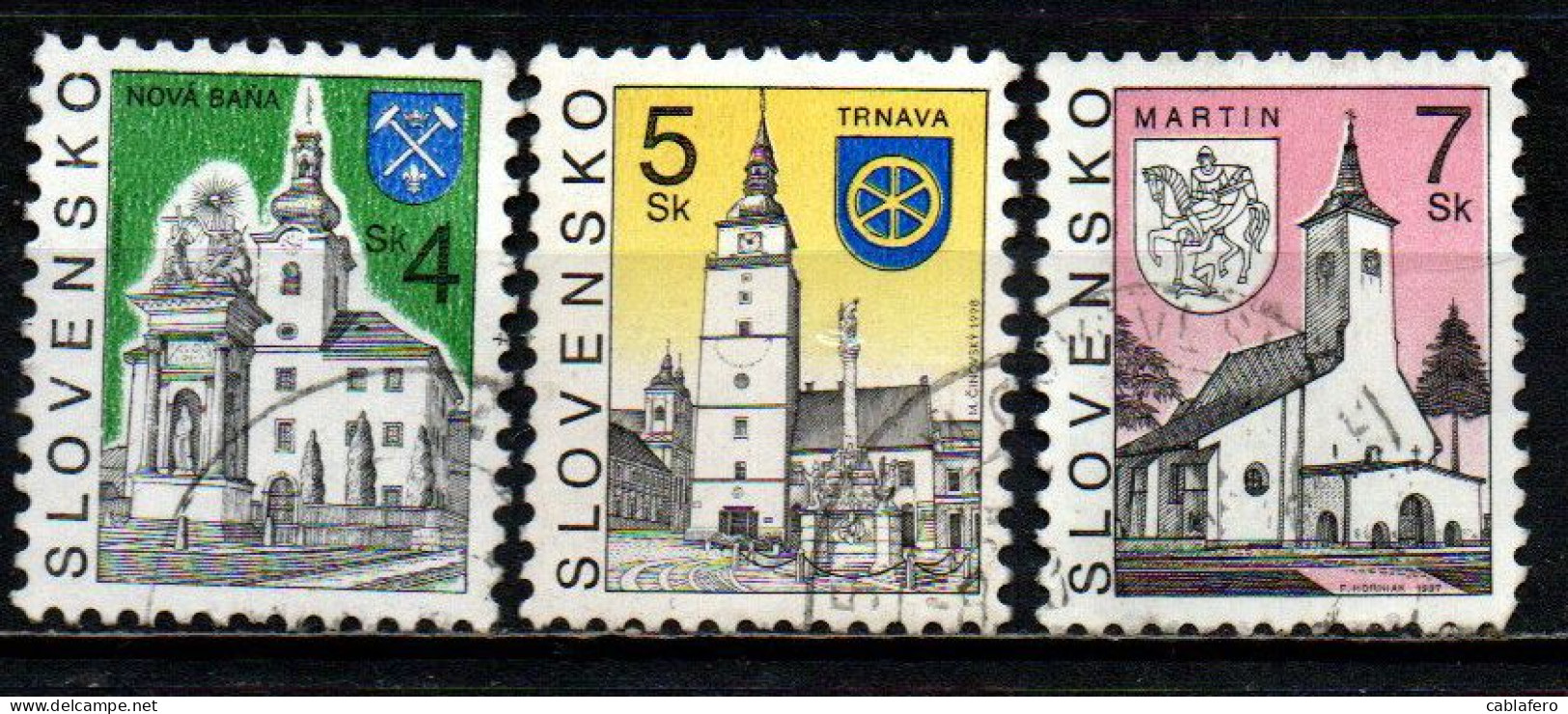 SLOVACCHIA - 1995 - CITTA DELLA SLOVACCHIA - USATI - Used Stamps