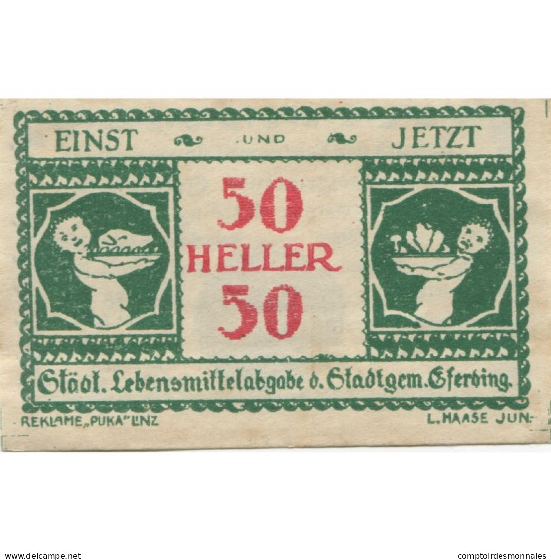 Billet, Autriche, Jetzt, 50 Heller, Personnage 1920-06-01, SPL, Mehl:FS 152I - Austria