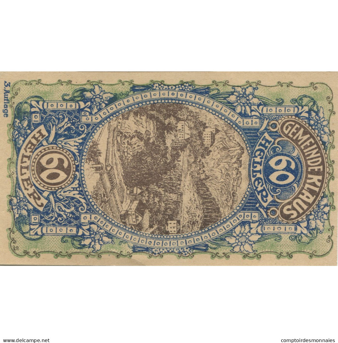 Billet, Autriche, Klaus, 60 Heller, Paysage, 1920, 1920-06-15, SPL, Mehl:FS 454 - Oesterreich