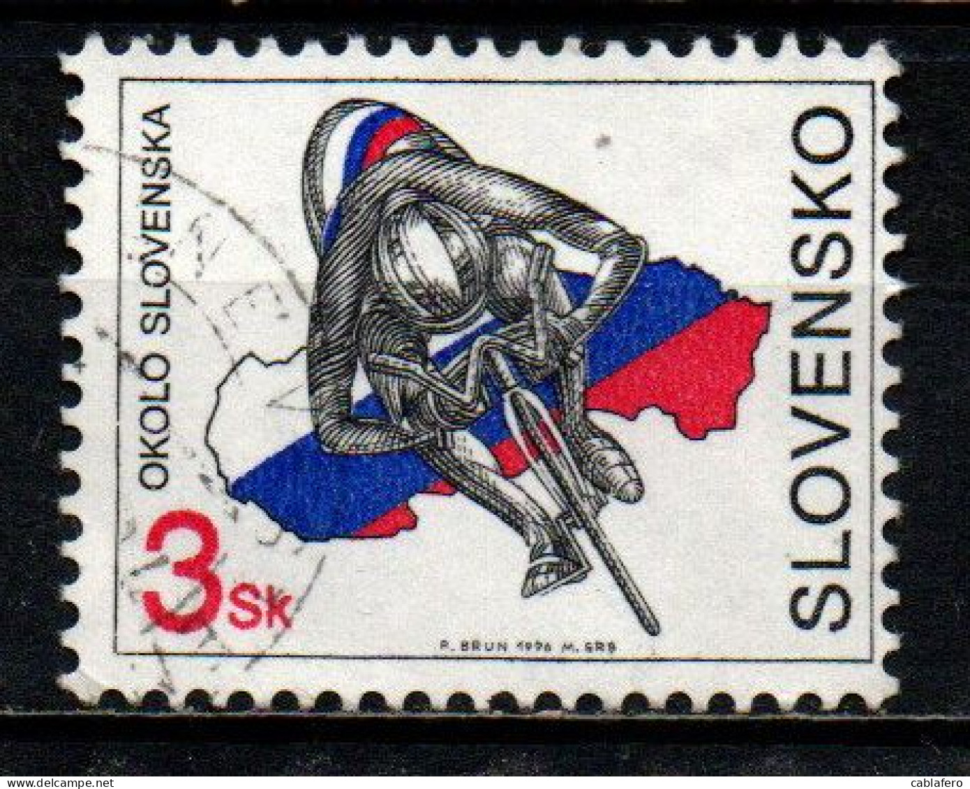 SLOVACCHIA - 1996 - GIRO CICLISTICO DELLA SLOVACCHIA - USATO - Used Stamps