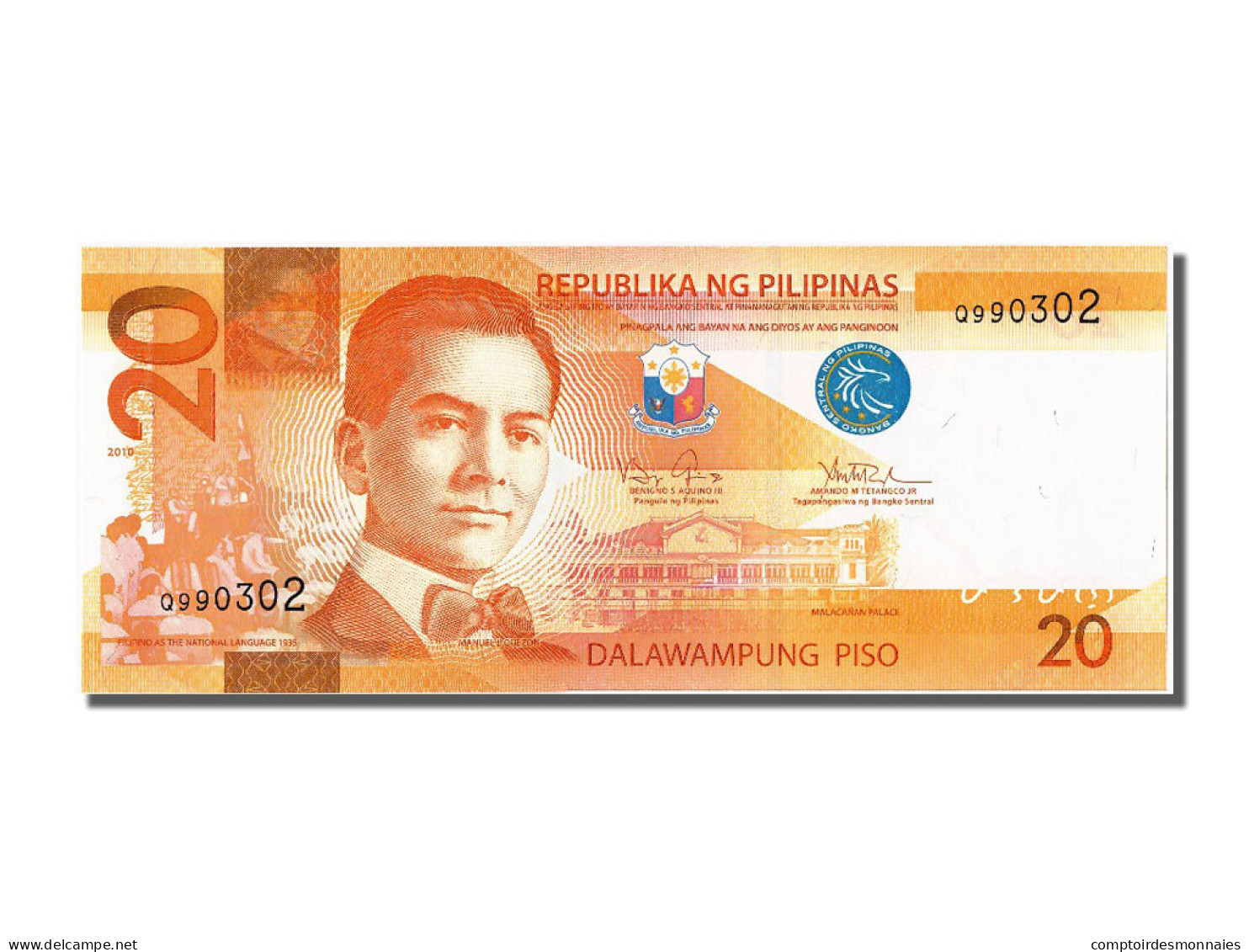 Billet, Philippines, 20 Piso, 2010, NEUF - Philippines