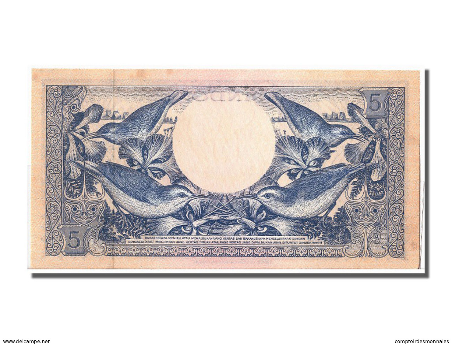 Billet, Indonésie, 5 Rupiah, 1959, 1959-01-01, NEUF - Indonesië