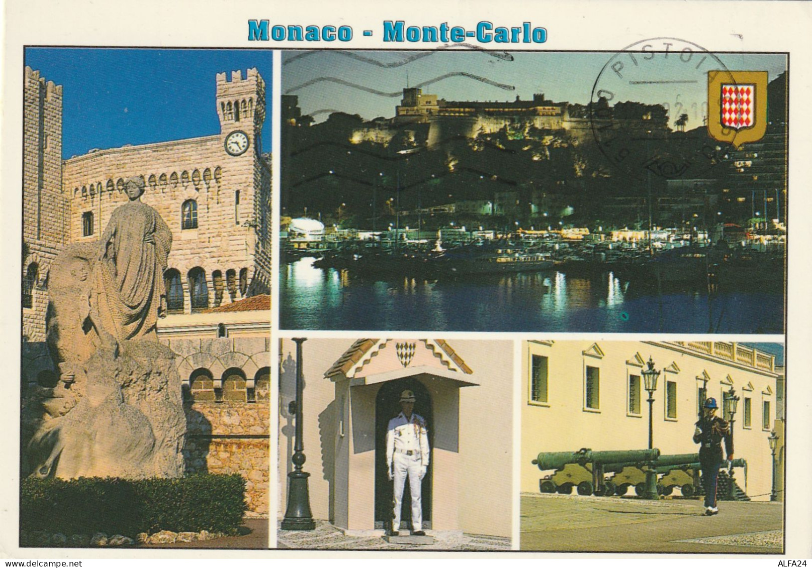 CARTOLINA 1992 MONACO TIMBRO TARGHETTA (XT3093 - Storia Postale