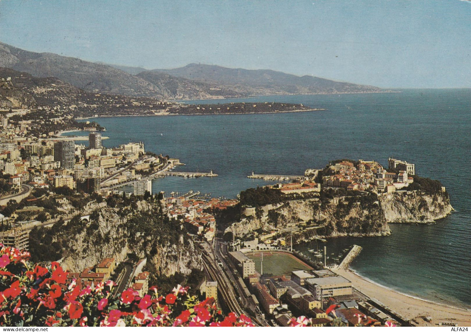 CARTOLINA 1980 CIRCA MONACO TIMBRO TARGHETTA (XT3092 - Storia Postale