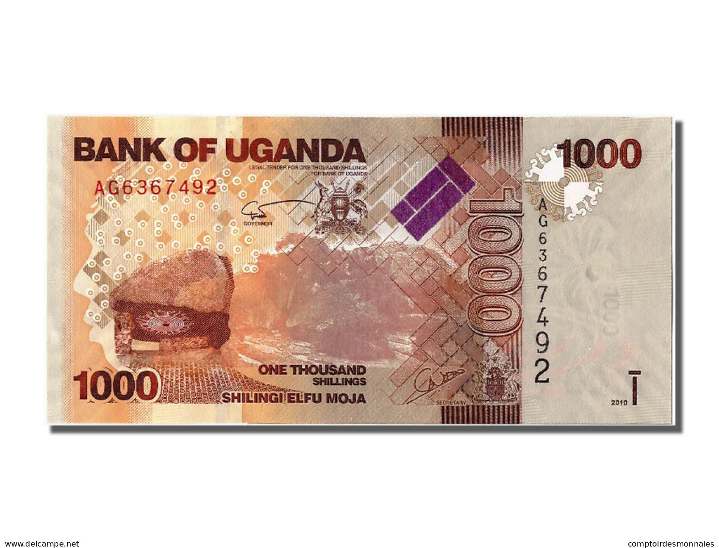 Billet, Uganda, 1000 Shillings, 2010, NEUF - Uganda