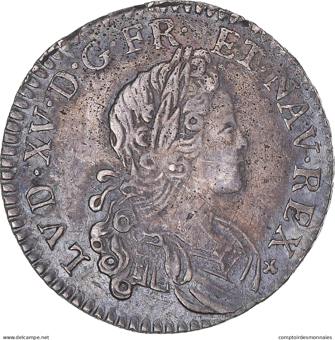 Monnaie, France, Louis XV, 1/6 Écu (XX-S) De France-Navarre, 1719, Tours, TTB - 1715-1774 Louis XV Le Bien-Aimé