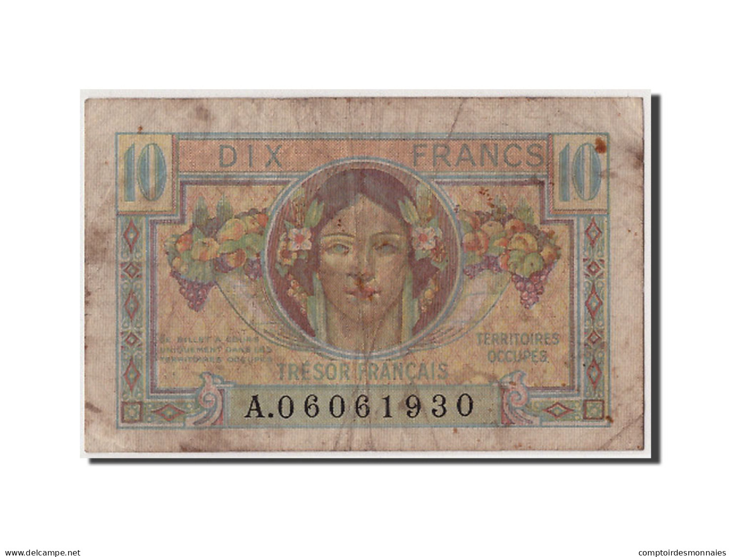 Billet, France, 10 Francs, 1947 French Treasury, 1947, TB, Fayette:VF30.1 - 1947 Tesoro Francese