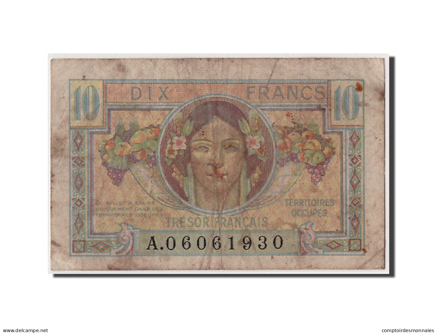 Billet, France, 10 Francs, 1947 French Treasury, 1947, TB, Fayette:VF30.1 - 1947 Tesoro Francés