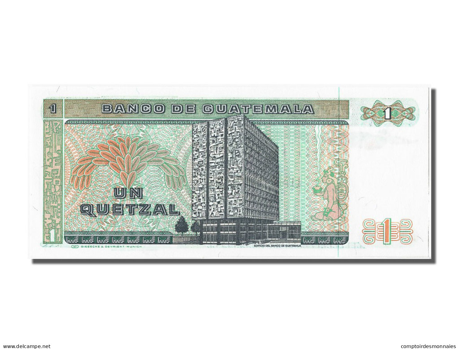 Billet, Guatemala, 1 Quetzal, 1989, 1989-01-04, NEUF - Guatemala