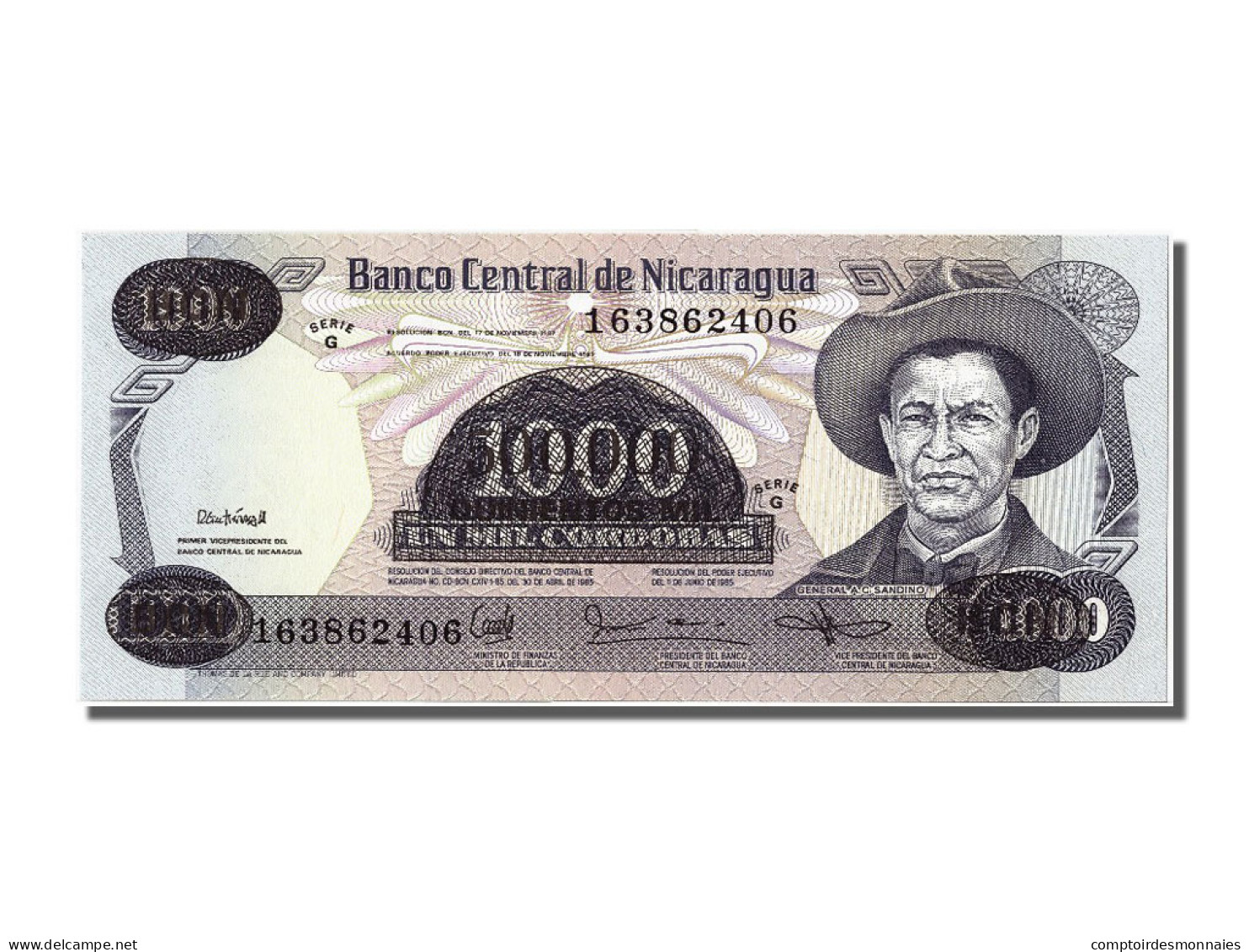 Billet, Nicaragua, 500,000 Córdobas On 1000 Córdobas, 1987, NEUF - Nicaragua