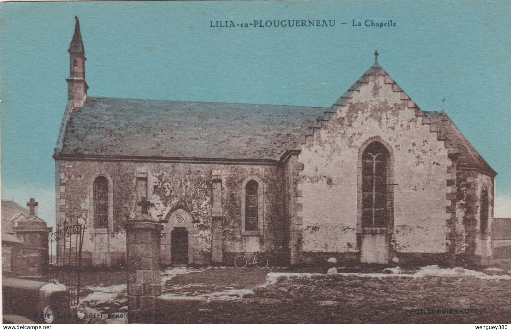 29 LILIA-en- PLOUGUERNEAU     La Chapelle   TB. PLAN Env. 1940.      RARE - Plouguerneau